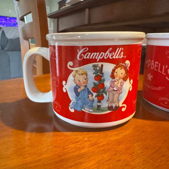 Vintage Campbell's Kids Soup Coffee Set of 2 Mugs Collectible - Picture 3 of 13